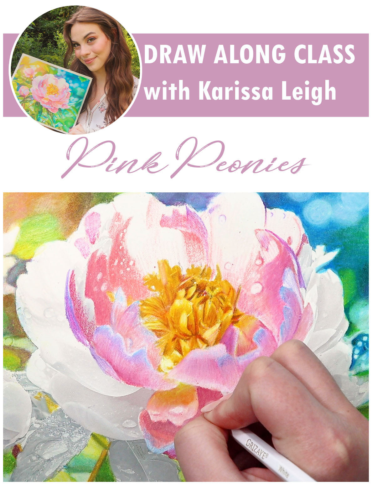 Drawing Kit: Pink Peonies