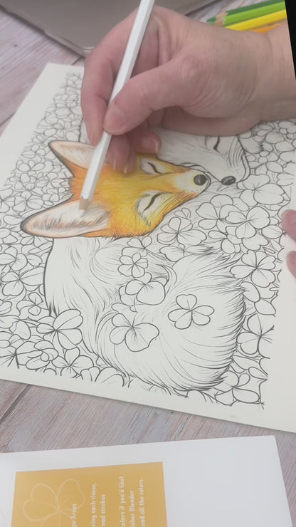 Coloring Kit: Lucky Foxes (PDF)