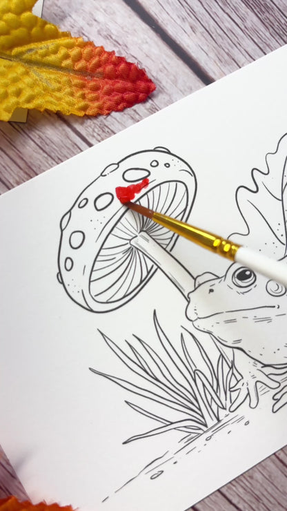 Watercolor Kit: Mushrooms