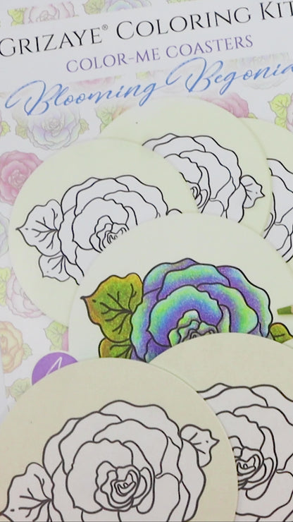 Color-Me Coasters: Blooming Begonias
