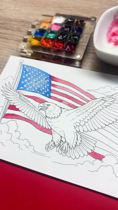 LIMITED EDITION Watercolor Cards: 250 Eagle