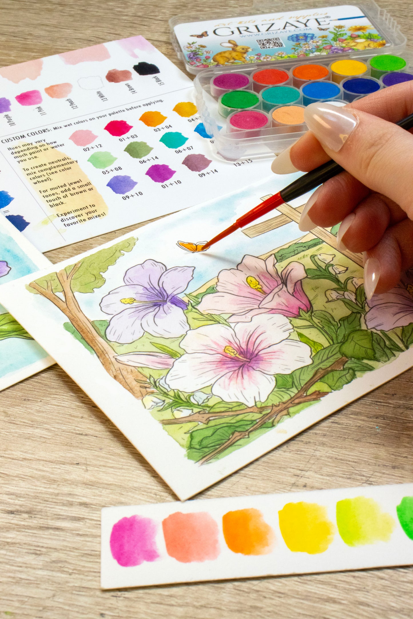 Watercolor Kit: Rose of Sharon